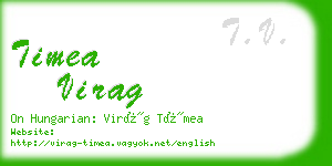 timea virag business card